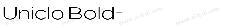 Uniclo Bold字体转换